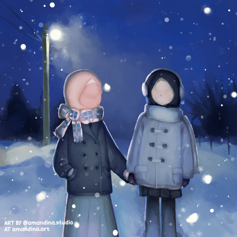 girls in snow